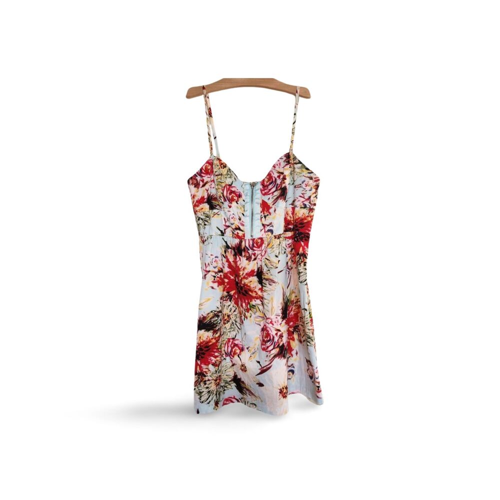 Alyn Paige Juniors' Floral Spaghetti Strap Dress - Size M 90s Y2K Casual Vibes